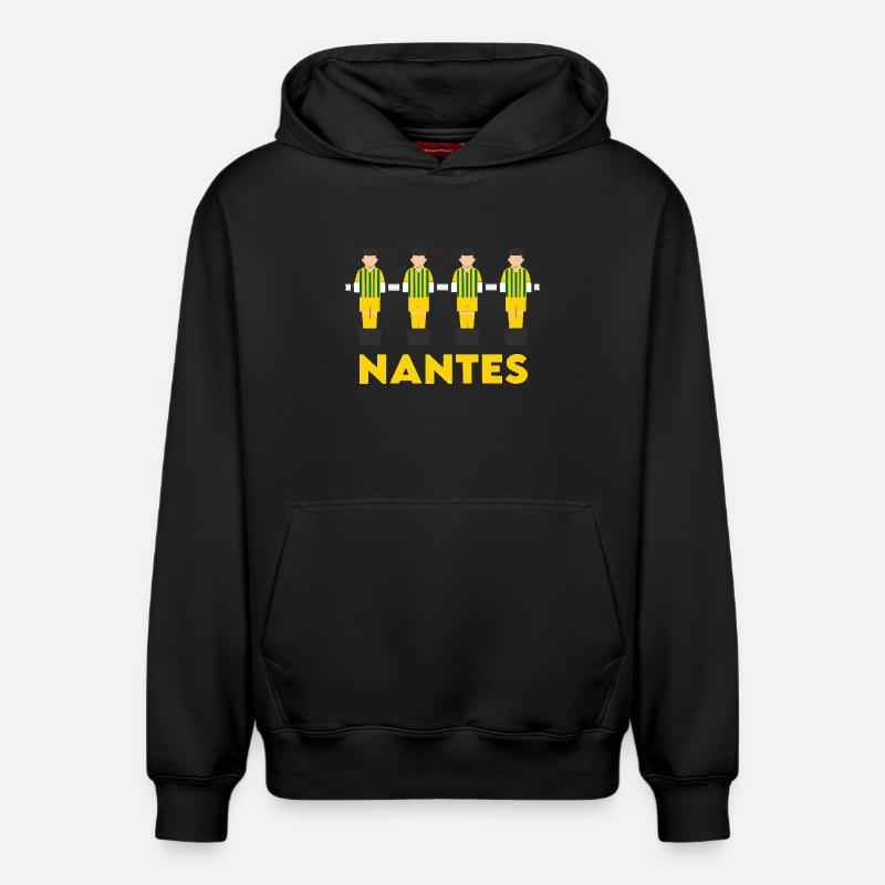 Nantes - Sweat à capuche unisexe décontracté en coton biologique – de SPREAD - noir