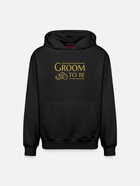 Groom Wedding Fiancé - Relaxed Unisex Organic Hoodie – by SPREAD - black