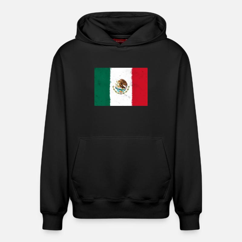 Drapeau du Mexique - Sweat à capuche unisexe décontracté en coton biologique – de SPREAD - noir