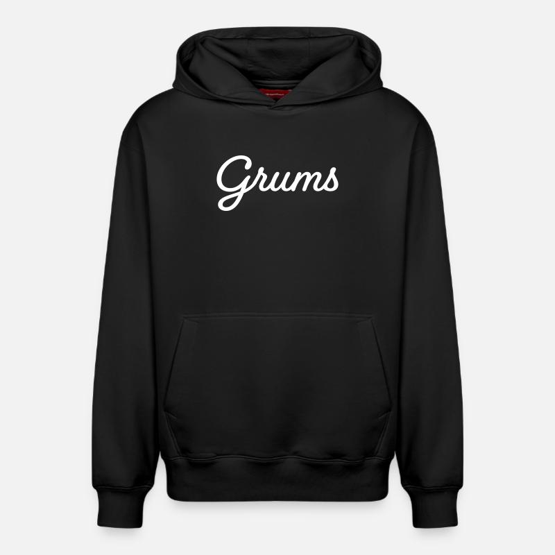 Grums blanc - Sweat à capuche unisexe décontracté en coton biologique – de SPREAD - noir