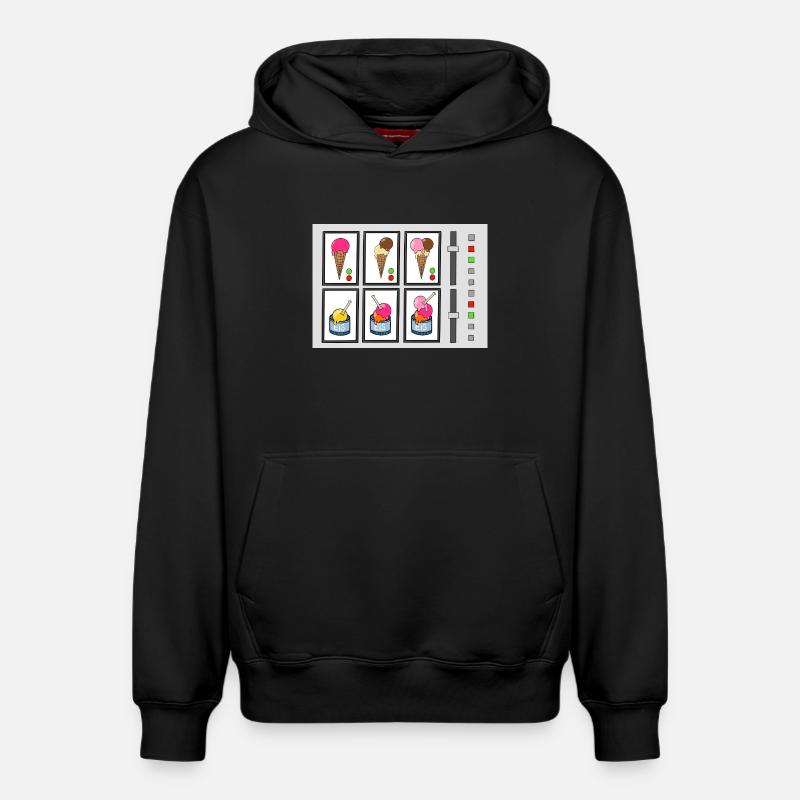 Machine à crème glacée - Sweat à capuche unisexe décontracté en coton biologique – de SPREAD - noir