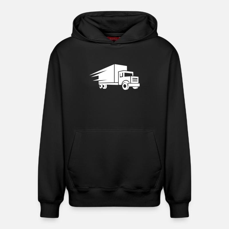 Logo du camion - Sweat à capuche unisexe décontracté en coton biologique – de SPREAD - noir