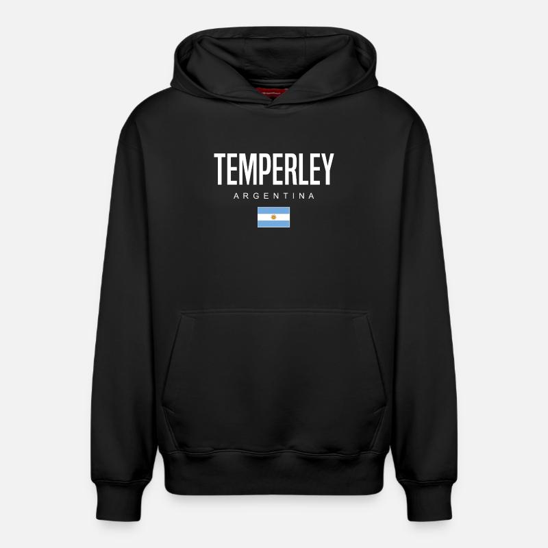 Temperley Argentine Argentine - Sweat à capuche unisexe décontracté en coton biologique – de SPREAD - noir