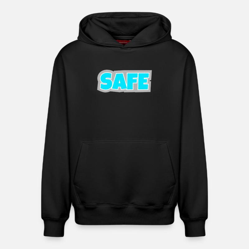 Safe - eindeutig, klar und Statement pur. - Relaxed Unisex Organic Hoodie – von SPREAD - Schwarz