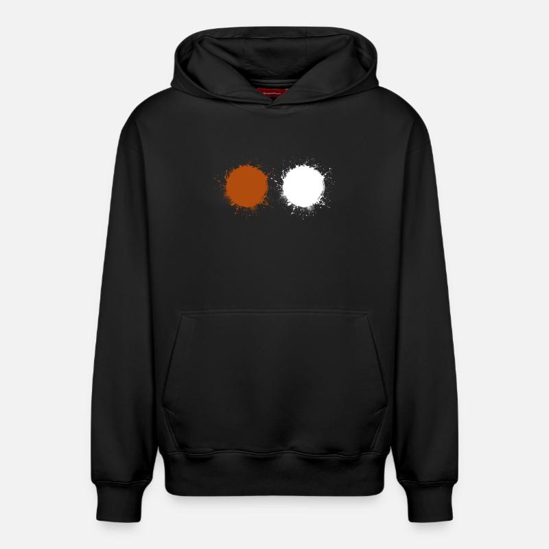 Marron Blanc - Sweat à capuche unisexe décontracté en coton biologique – de SPREAD - noir