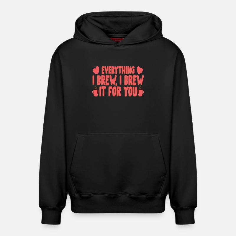Infusez pour vous - Sweat à capuche unisexe décontracté en coton biologique – de SPREAD - noir