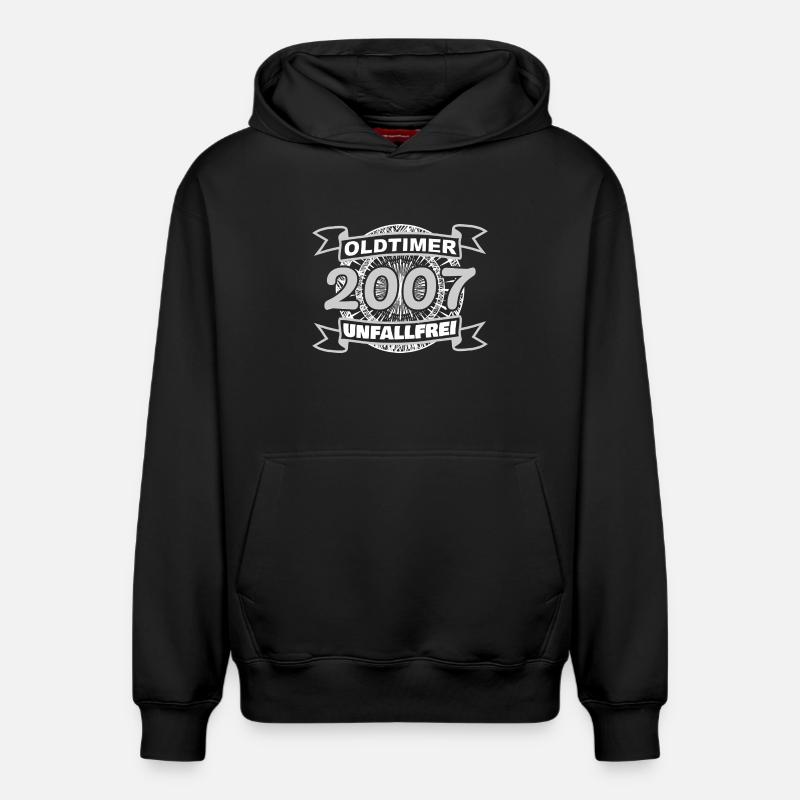 Oldtimer 2007 - Sweat à capuche unisexe décontracté en coton biologique – de SPREAD - noir