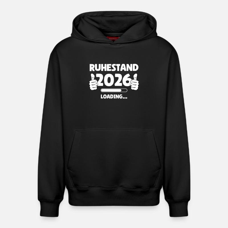 Ruhestand 2026 Loading - Relaxed Unisex Organic Hoodie – von SPREAD - Schwarz