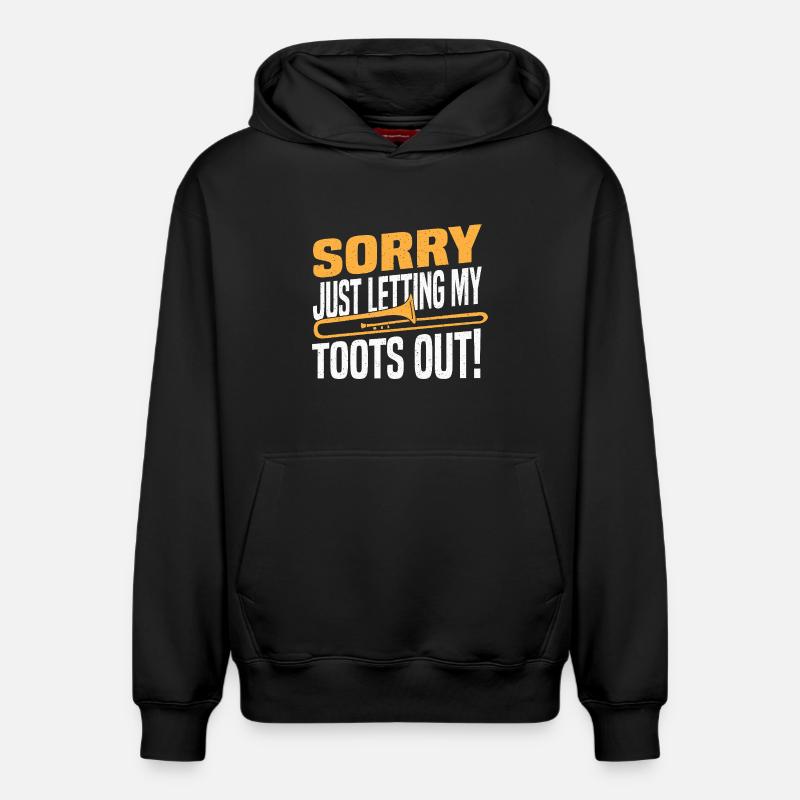 Messingband Trombonist Player Posaune Posaunist - Relaxed Unisex Organic Hoodie – von SPREAD - Schwarz