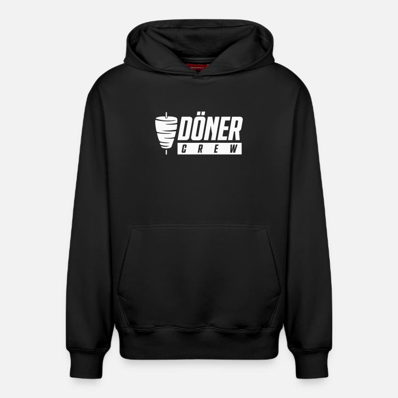 L’équipe Döner - Sweat à capuche unisexe décontracté en coton biologique – de SPREAD - noir
