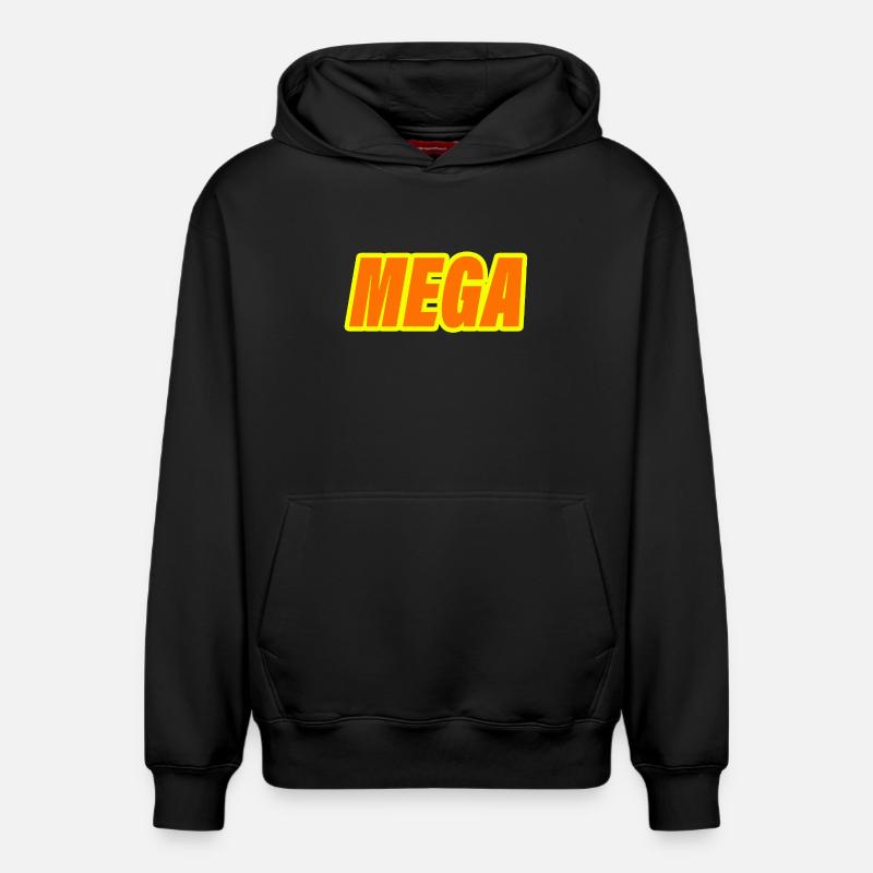 méga - Sweat à capuche unisexe décontracté en coton biologique – de SPREAD - noir