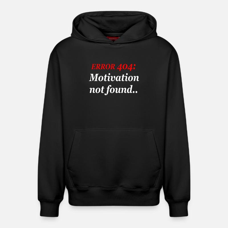 404 : Motivation introuvable. - Sweat à capuche unisexe décontracté en coton biologique – de SPREAD - noir