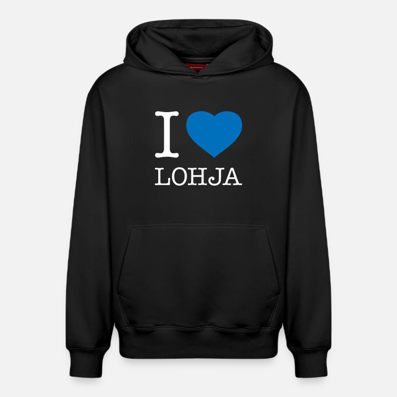 J’adore Lohja - Sweat à capuche unisexe décontracté en coton biologique – de SPREAD - noir