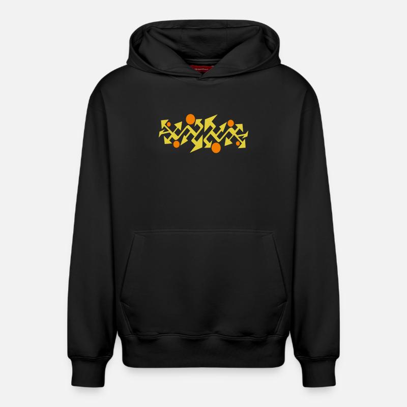 Motif abstrait de Cean - Sweat à capuche unisexe décontracté en coton biologique – de SPREAD - noir