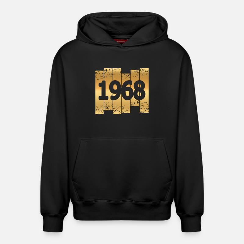 Or 1968 - Sweat à capuche unisexe décontracté en coton biologique – de SPREAD - noir