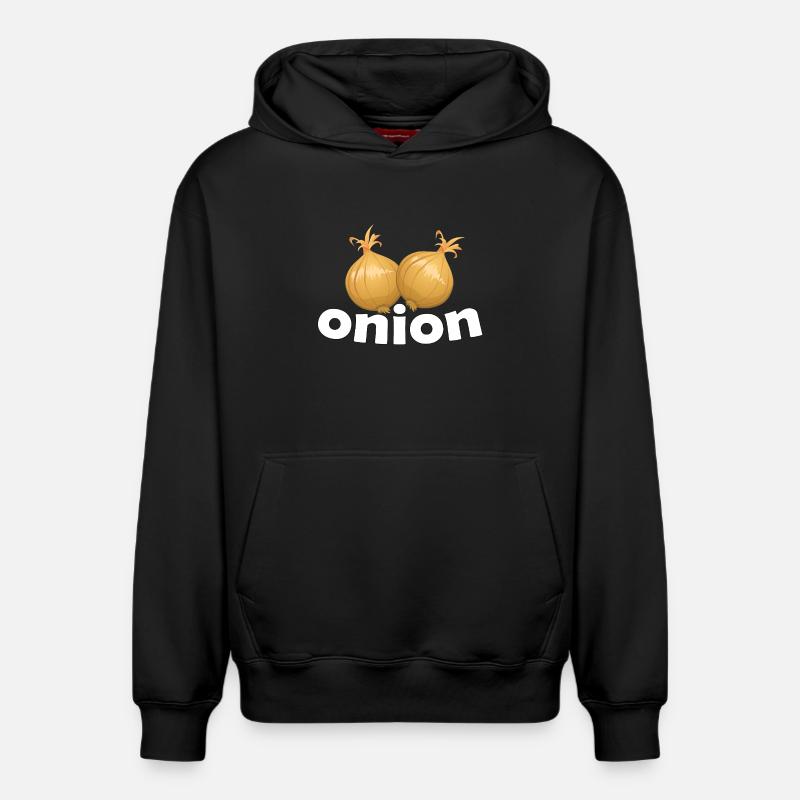 Oignon - Sweat à capuche unisexe décontracté en coton biologique – de SPREAD - noir