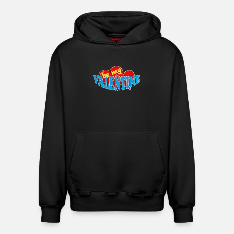Valentine - Sweat à capuche unisexe décontracté en coton biologique – de SPREAD - noir