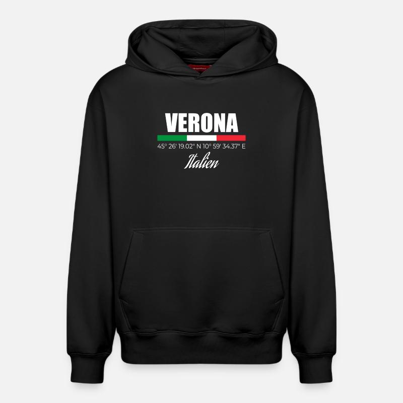 Vérone - Sweat à capuche unisexe décontracté en coton biologique – de SPREAD - noir