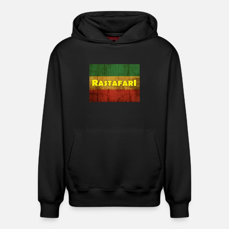 Rastafari - Sweat à capuche unisexe décontracté en coton biologique – de SPREAD - noir