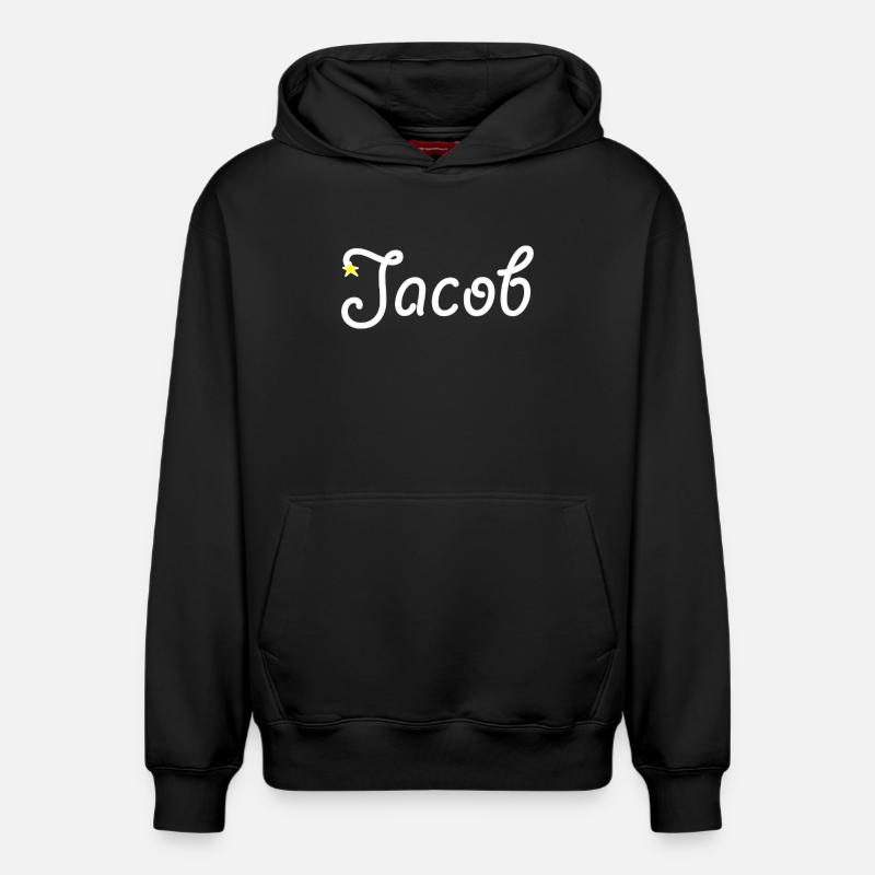 Jacob - Sweat à capuche unisexe décontracté en coton biologique – de SPREAD - noir