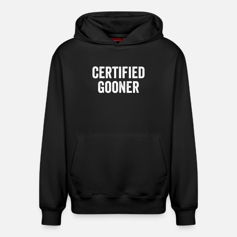Gooner certifié Gooning - Sweat à capuche unisexe décontracté en coton biologique – de SPREAD - noir