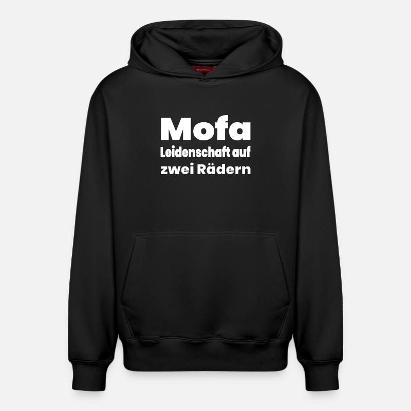 Mobylette - Sweat à capuche unisexe décontracté en coton biologique – de SPREAD - noir