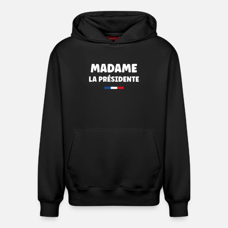 Présidente - Sweat à capuche unisexe décontracté en coton biologique – de SPREAD - noir