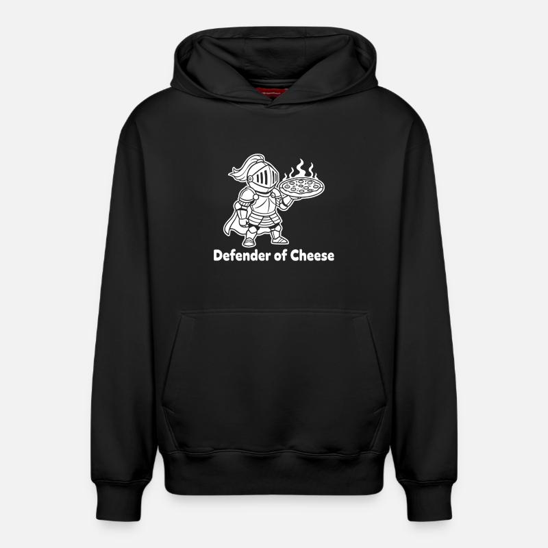 Pizza chevalier du fromage - Sweat à capuche unisexe décontracté en coton biologique – de SPREAD - noir