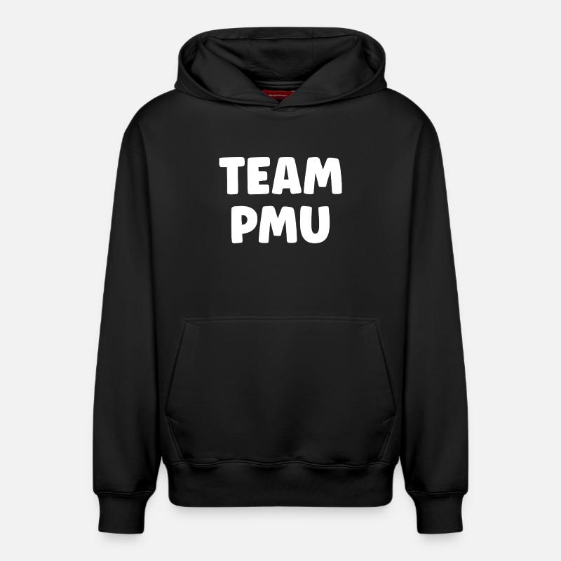 pmu - Sweat à capuche unisexe décontracté en coton biologique – de SPREAD - noir