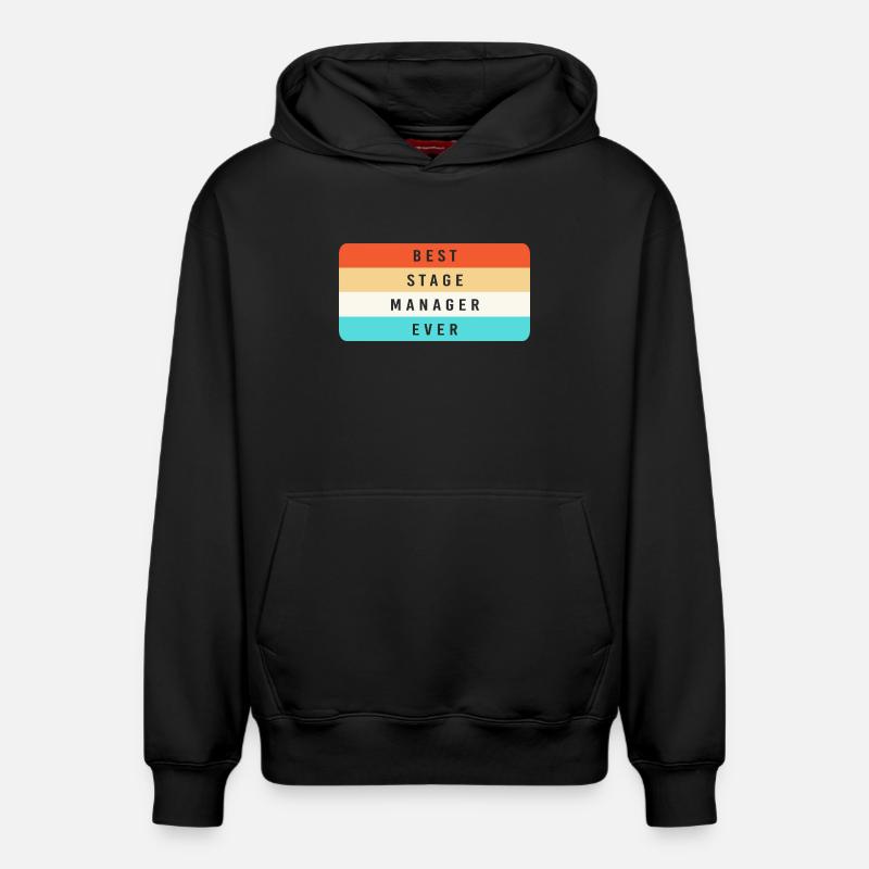Théâtre - Sweat à capuche unisexe décontracté en coton biologique – de SPREAD - noir
