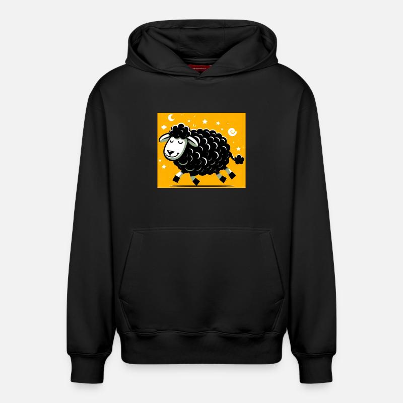 Mouton noir - Sweat à capuche unisexe décontracté en coton biologique – de SPREAD - noir