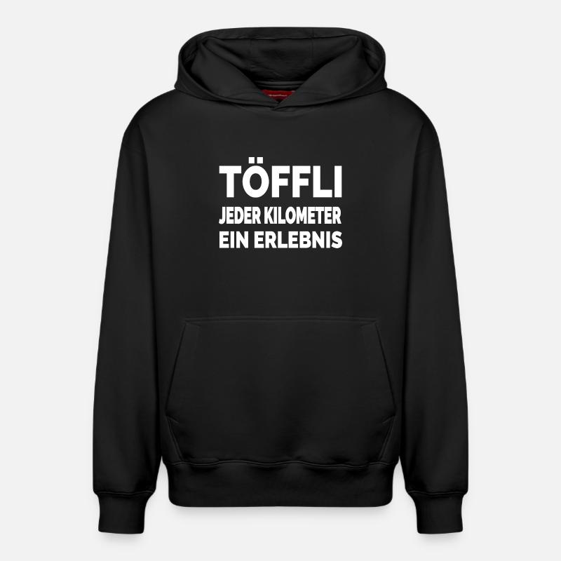 mobylette - Sweat à capuche unisexe décontracté en coton biologique – de SPREAD - noir