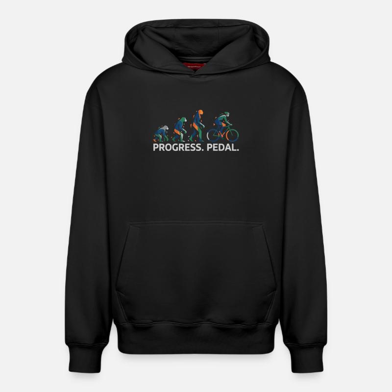 Évolution de la pédale Progress - Sweat à capuche unisexe décontracté en coton biologique – de SPREAD - noir