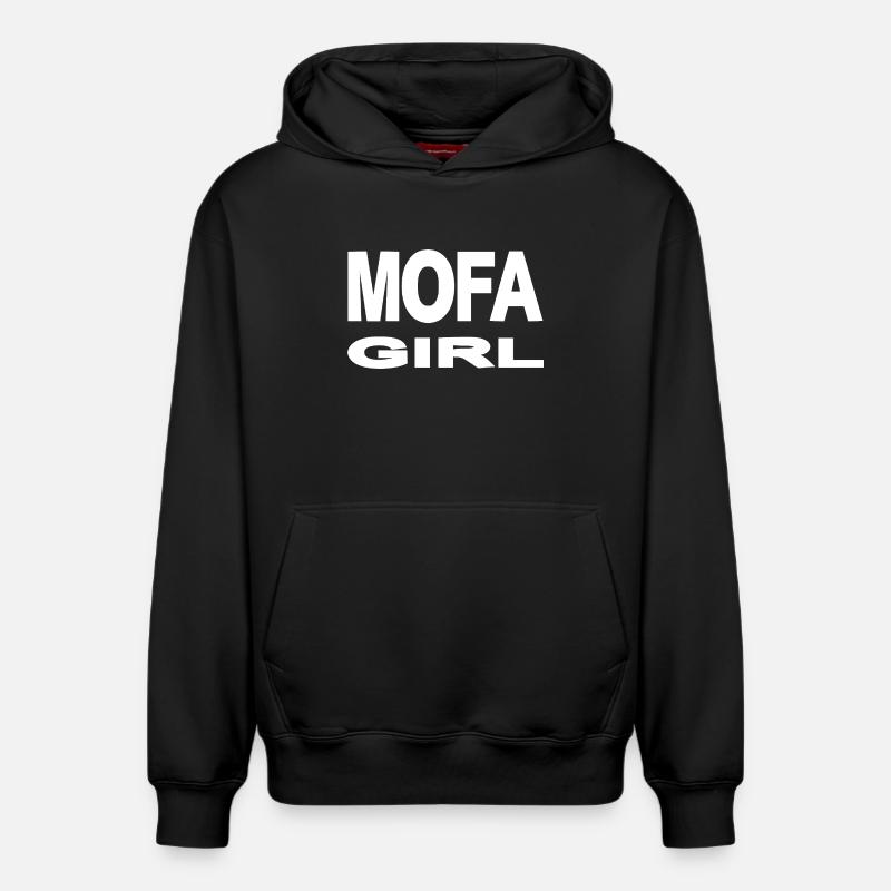 Mobylette - Sweat à capuche unisexe décontracté en coton biologique – de SPREAD - noir