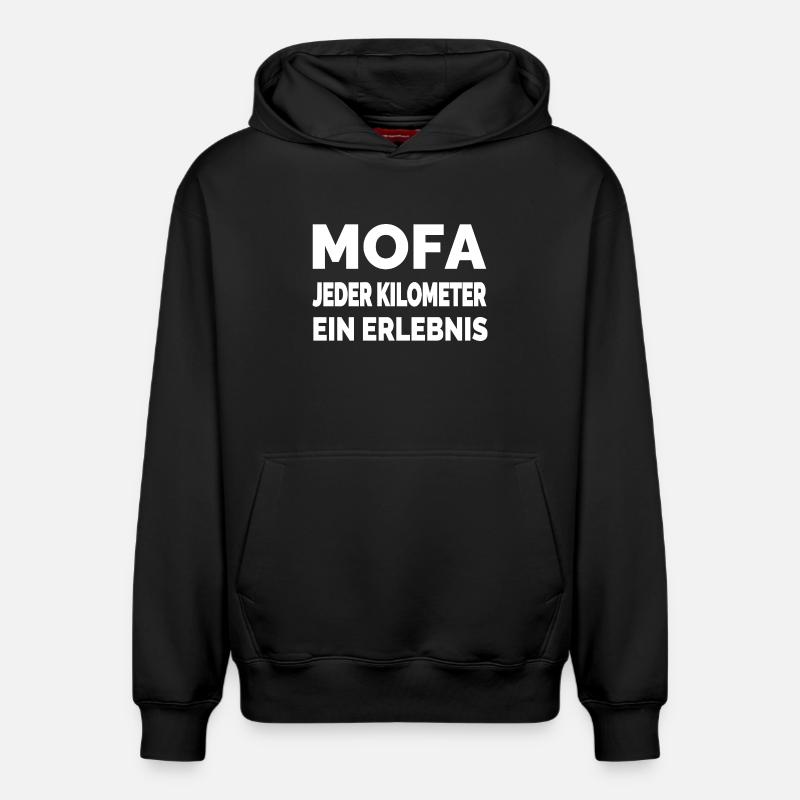 Mobylette - Sweat à capuche unisexe décontracté en coton biologique – de SPREAD - noir