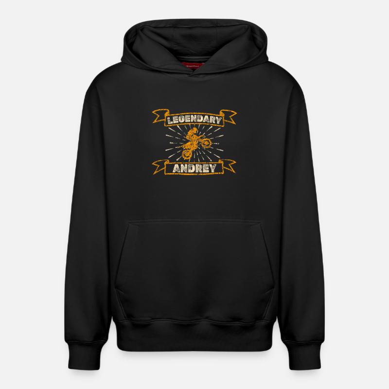 Cadeau pour Andrey - Sweat à capuche unisexe décontracté en coton biologique – de SPREAD - noir