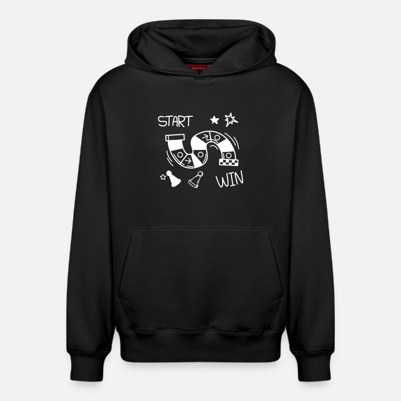 Jeu de société Start Win Arcade - Sweat à capuche unisexe décontracté en coton biologique – de SPREAD - noir
