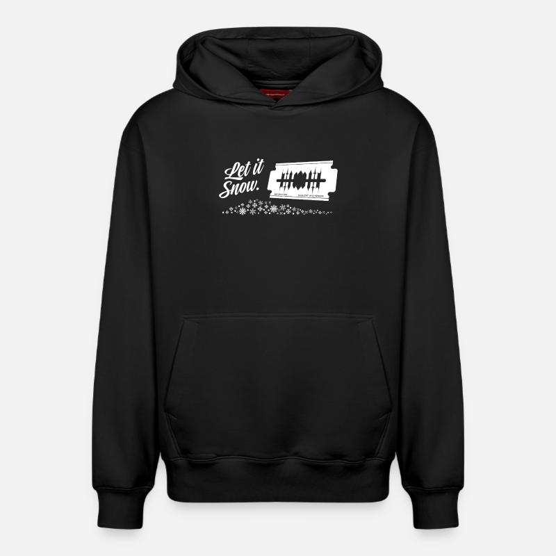 Que neige ! FFM - Sweat à capuche unisexe décontracté en coton biologique – de SPREAD - noir