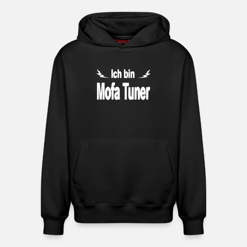 Mobylette - Sweat à capuche unisexe décontracté en coton biologique – de SPREAD - noir