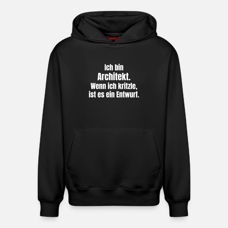 Architecture Design Dicto - Sweat à capuche unisexe décontracté en coton biologique – de SPREAD - noir