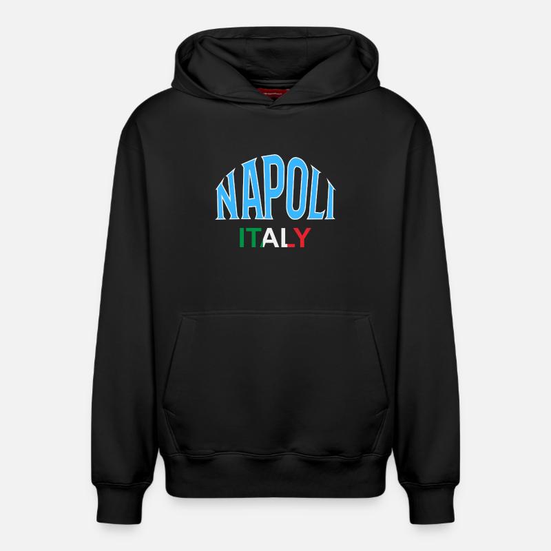 Napoli - Sweat à capuche unisexe décontracté en coton biologique – de SPREAD - noir