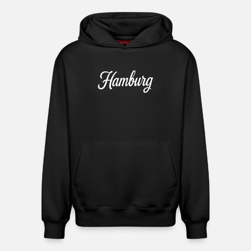 Hambourg - Sweat à capuche unisexe décontracté en coton biologique – de SPREAD - noir
