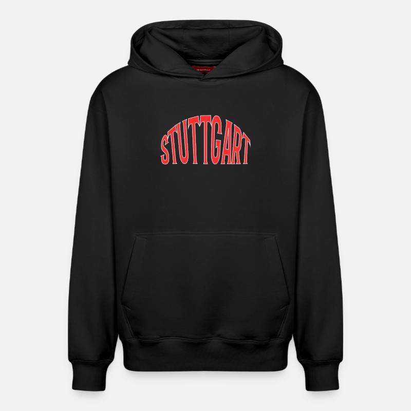 Stuttgart - Sweat à capuche unisexe décontracté en coton biologique – de SPREAD - noir