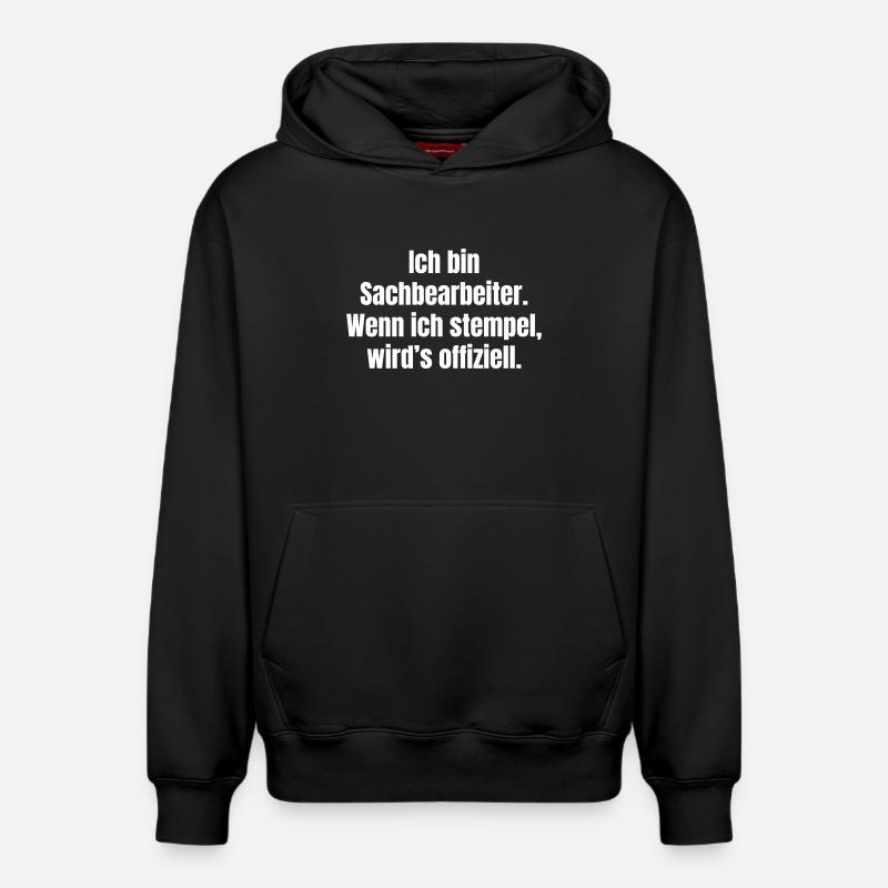 Citation sur l’humour du greffier - Sweat à capuche unisexe décontracté en coton biologique – de SPREAD - noir