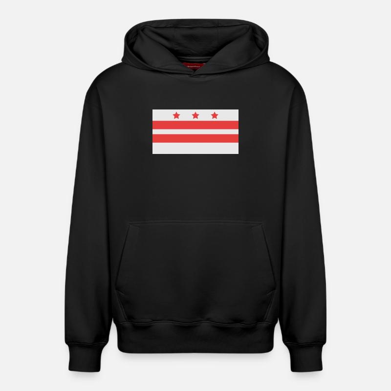 Drapeau de Washington - Sweat à capuche unisexe décontracté en coton biologique – de SPREAD - noir