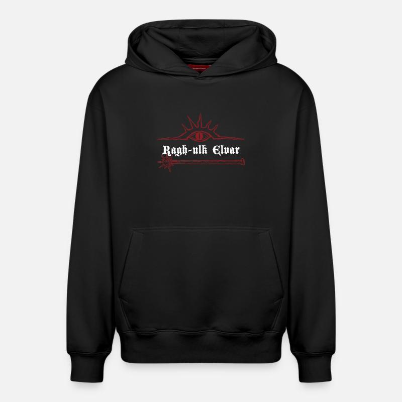 Ragh-ulk Elvar - Sweat à capuche unisexe décontracté en coton biologique – de SPREAD - noir