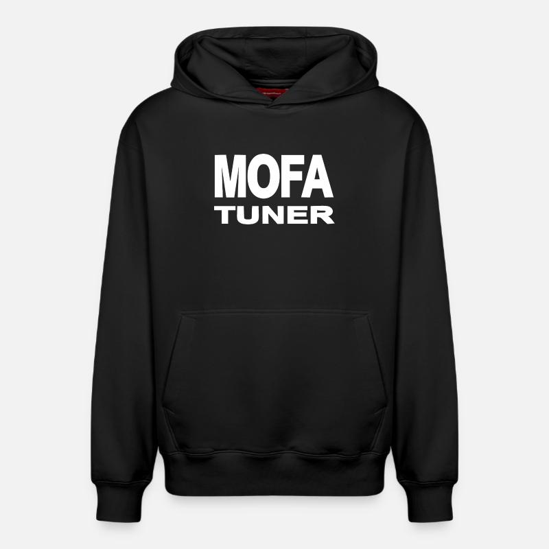 Mobylette - Sweat à capuche unisexe décontracté en coton biologique – de SPREAD - noir