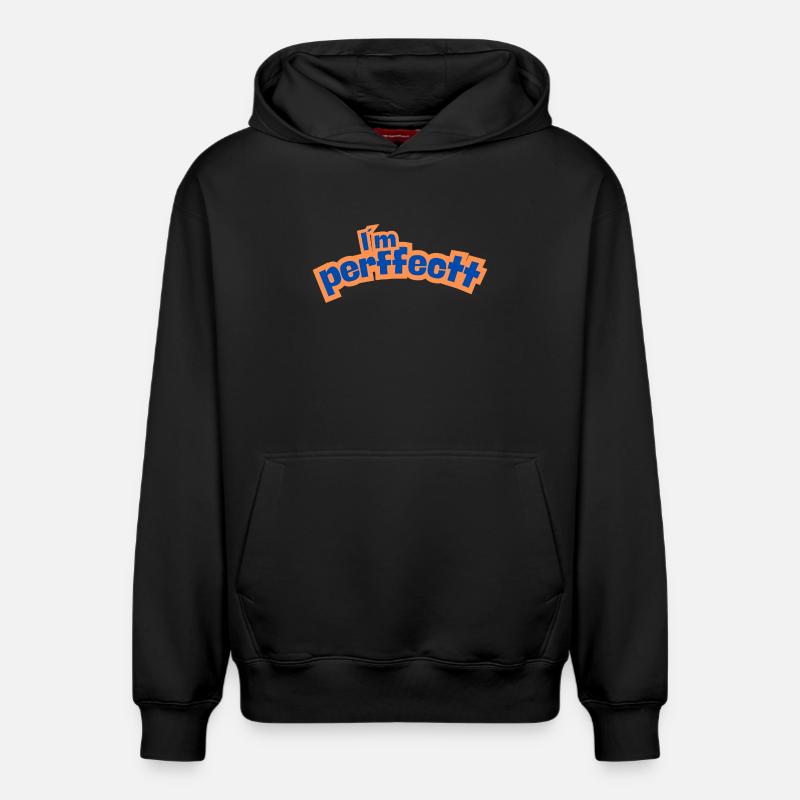 Orange parfait - Sweat à capuche unisexe décontracté en coton biologique – de SPREAD - noir