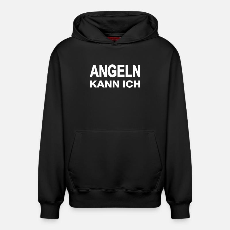 Pêche - Sweat à capuche unisexe décontracté en coton biologique – de SPREAD - noir