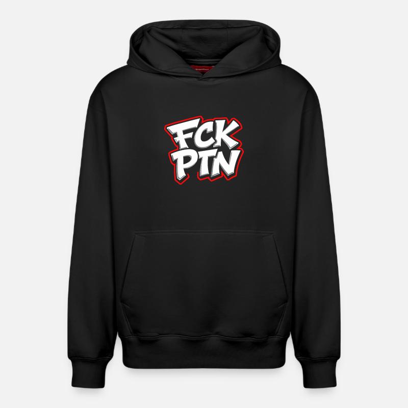Déclaration anti-Poutine du FCK PTN - Sweat à capuche unisexe décontracté en coton biologique – de SPREAD - noir